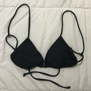 LA Hearts basic triangle bikini top in black